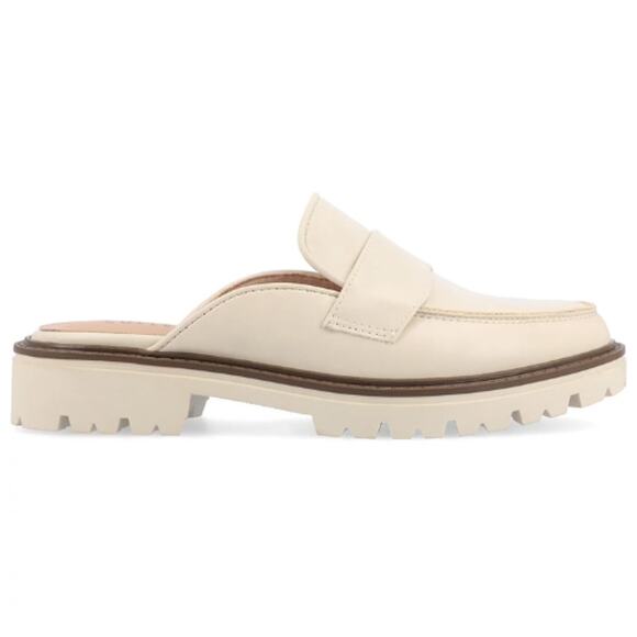 Journee Collection Miycah Slip On Mule Flats in Beige EUC - Picture 2 of 8